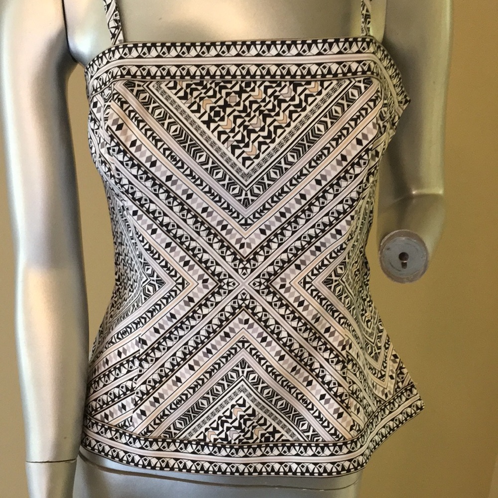 WHBM | STRAPLESS PRINTED BUSTIER TOP - Picture 5 of 14